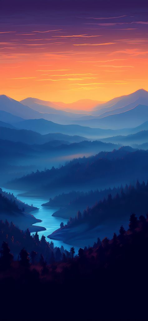 https://play.google.com/store/apps/details?id=one4studio.wallpaper.one4wall Vibrant Phone Wallpaper, Sun Rise Mountains, Snow Capped Mountains Painting, Sun Rise Illustration, App Background Wallpapers, Fall Mountain Wallpaper, Sun Rise Wallpaper, High Quality Wallpapers Iphone, Summer Camp Wallpaper