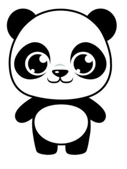 Cute Coloring Page, Baby Flash Cards, Panda Drawing, Coloring Art, Drawing Color, Cute Kawaii Drawings, Disney Coloring Pages, Mini Drawings, Stencil Crafts