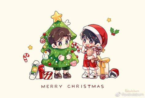 Chibi Eyes, Christmas Poses, Cute Christmas Outfits, Kawaii Christmas, Anime Christmas, Cute Animal Drawings Kawaii, Christmas Poster, Chibi Drawings, Christmas Drawing