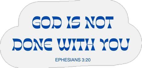 Christian quote with the text "God is not done with you". The text is from ephesians 3:20. The graphic has a white background and blue text, with multiple fonts. Can be used as a wallpaper for your phone Gods Not Done With You Quotes, Ephesians 3 20, Christian Quote, You Quotes, Done With You, God Is, Be Yourself Quotes, Christian Quotes, Bible Verse