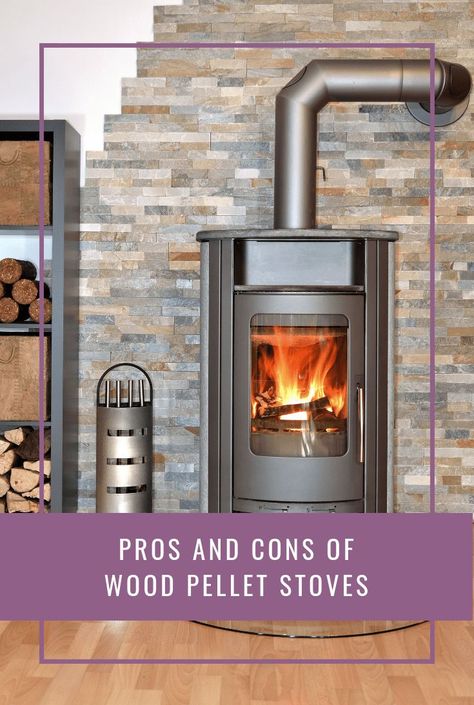 Many homeowners are making the switch to wood pellet stoves to save money on heating costs. With the winter season in full effect, a pellet stove may sound like an efficient way to heat your home. While pellet stoves are quite efficient, there are some pros and cons of wood pellet stoves that you need to take into consideration. Modern Pellet Stove Ideas Living Rooms, Pellet Stove Mantle Ideas, Pellet Stove Pellet Storage Ideas, Built In Pellet Stove, Pellet Stove Ideas Living Rooms With Tv, Pellet Stove Mantle, Pellet Stove Ideas Living Rooms, Pellet Stove Hearth, Best Pellet Stove