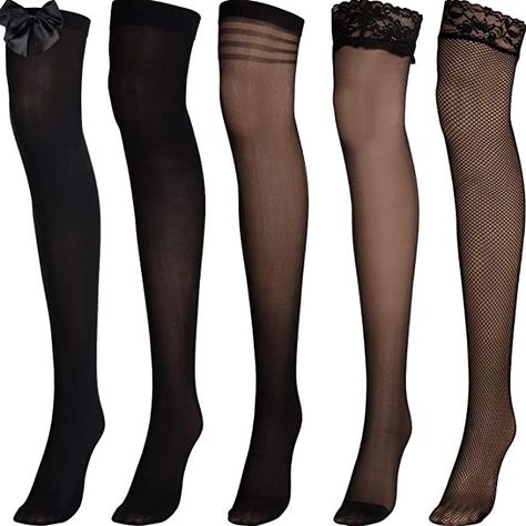 Thigh high stockings for that just right vintage look! Thigh High Stockings Outfit, Knee Socks Outfits, Stocking Outfits, Black Thigh High Socks, Thigh High Fishnets, High Knee Socks Outfit, Thigh High Sock, Trainers Outfit, Thigh High Stocking