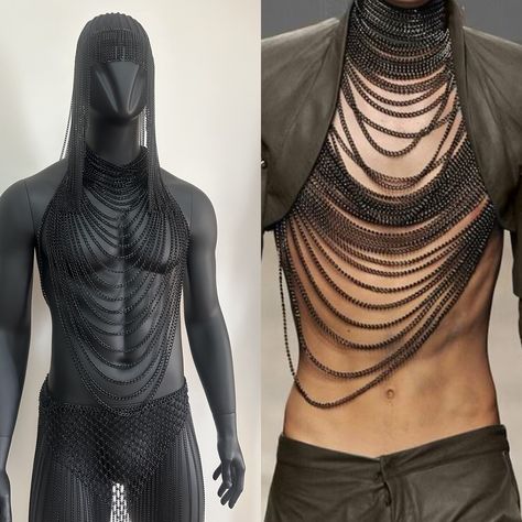 Mens Chain Outfit, Mens Body Harness, Male Body Chain, Rave Male Outfit, Burning Man Outfits Male, Men Harness, Body Harness Jewelry, Africa Burn, Chain Body Harness