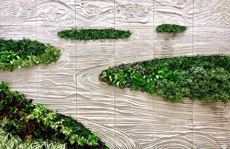 WALLSCAPES - opiary Hanging Plant Ideas, Living Wall Garden, The Paris Apartment, Home Garden Ideas, Zen Home, Barn Wall Art, Trade Show Design, Waterfall Wall Art, Japanese Zen Garden