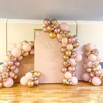 Custom Chiara Arched Wall Backdrop Covers – Page 3 – ubackdrop Gold And Pink Balloons, Diy Ballon, Confetti Birthday Party, Rose Gold Confetti, Confetti Birthday, Metallic Balloons, Rose Gold Balloons, Pink Confetti, Fiesta Baby Shower