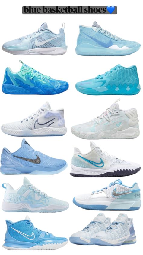 Custom Sneakers Diy, Blue Basketball Shoes, Volleyball Inspiration, Blue Basketball, Volleyball Workouts, Best Basketball Shoes, Basketball Season, Cute Nike Shoes, Cute Nikes