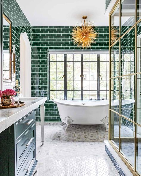 Tudor Bathroom, Claw Bathtub, Flowers Mirror, Windows Black, Tudor Home, Shower Flowers, Tudor Cottage, French Country Bathroom, Lighting Art