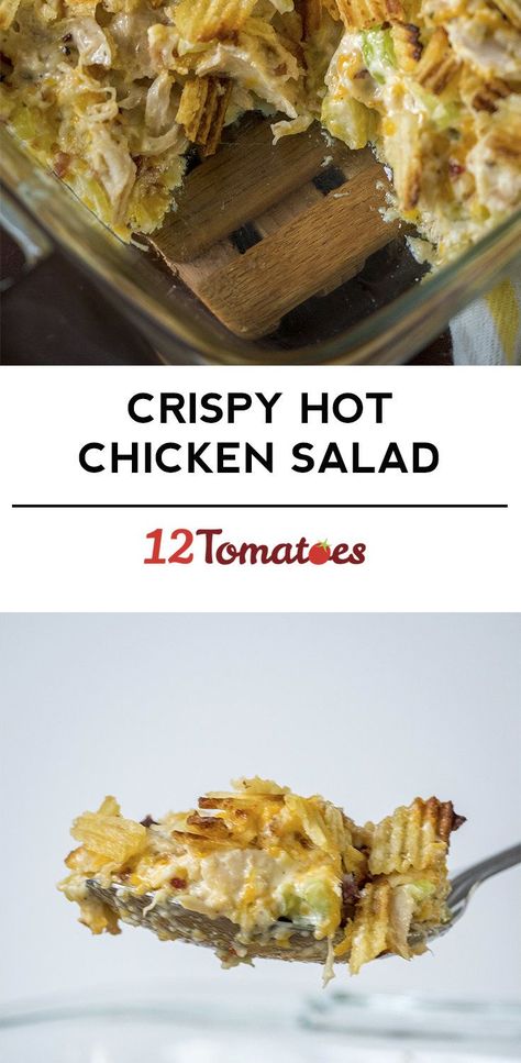 Crispy Hot Chicken Salad Casserole | 12 Tomatoes Crispy Hot Chicken Salad, Hot Chicken Salad Casserole, Chicken Salad Casserole, Salad Casserole, Hot Chicken Salad, Picnic Backyard, Hot Chicken Salads, Famous Recipes, Nice Recipes