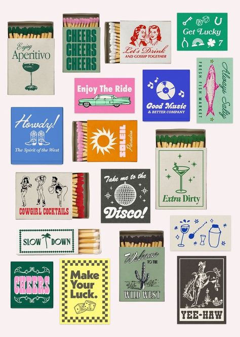 Matchbox Watercolor, Match Box Drawing, Matchbox Poster, Matchbox Print, Custom Matchbooks, Match Boxes, Matchbook Art, Matchbox Art, Dorm Posters