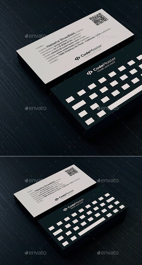 Programmer Business Card, Business Card It Company, Computer Business Card, It Business Card, Entrepreneur Business Cards, Coding Design, Calling Card Design, Student Business Cards, Creative Business Cards