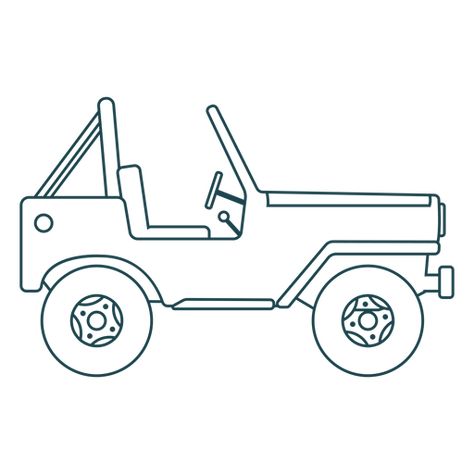 Jeep Cutout Template, Jeep Crafts For Preschool, Cartoon Jeep Drawing, Jeep Wrangler Drawing, Jeep Drawing Easy, Jeep Template, Jeep Outline, Jeep Doodle, Jeep Sketch