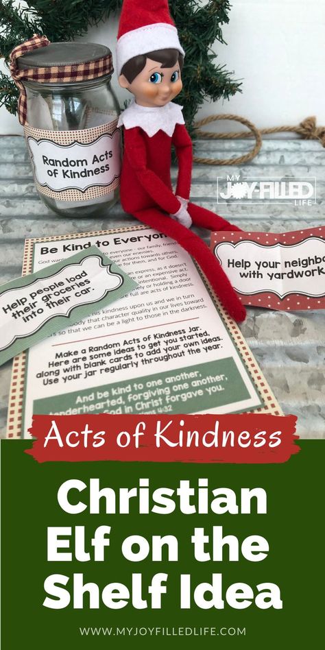 Encourage kindness in your kids this Christmas season with this Random Acts of Kindness Christian Elf on the Shelf idea. Kindness Elf Ideas For Kids, Elf On The Shelf Encouragement Notes, Elf On The Shelf Random Acts Of Kindness, Elf On Shelf Kindness Ideas, Acts Of Kindness Elf On Shelf, Elf On The Shelf Ideas Kindness, Elf On The Shelf Ideas Christian Jesus, Elf On The Shelf Acts Of Kindness, Elf Poems For Kids