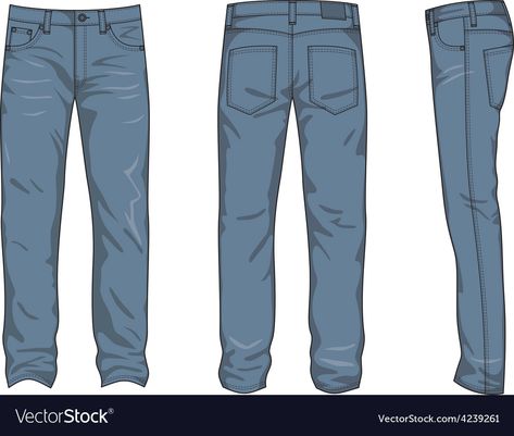 Blue Jeans Men, Back View, Jeans Men, Big Picture, Png Images, Blue Jeans, Print On Demand, Mens Jeans, Vector Images