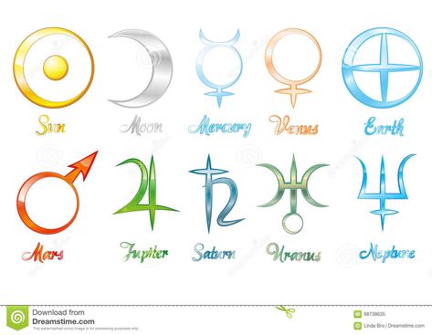 Sailor Moon Astrology, Sailor Moon Symbols, Planet Symbols, Planets Illustration, Sailor Moon Background, Sailor Tattoo, Moon Astrology, Planet Tattoos, Astrological Symbols