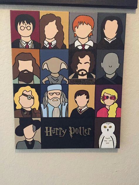 Painting Harry Potter Easy, Harry Potter Posca Art, Canvas Painting Ideas Harry Potter, Harry Potter Acrylic Painting Easy, Harry Potter Easy Painting, Harry Potter Aesthetic Drawing, Easy Harry Potter Painting, Harry Potter Painting Ideas On Canvas, Harry Potter Painting Ideas Easy