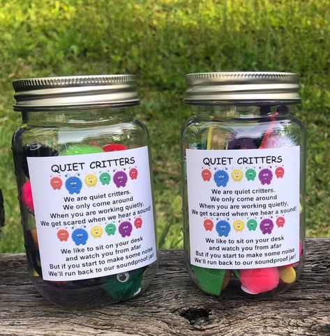 2 Jars of Quiet Critters Behavior Classroom Management Tool - Etsy Australia Behavior Classroom, Quiet Critters, Sensory Classroom, Reward Jar, Classroom Organization Elementary, Classroom Management Tool, Behaviour Management, Classroom Behavior, Learn Crafts