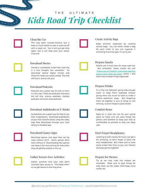 Road Trip Checklist - Sticky Notes.pdf - Google Drive Trip Checklist Travel Packing, Checklist Travel Packing, Trip Checklist, Road Trip Checklist, Checklist Travel, Activity Bags, Movie Snacks, Road Trip With Kids, Can Organizer