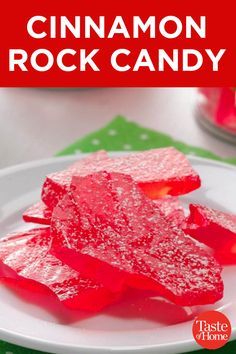 Cinnamon Rock Candy Recipe, Cinnamon Rock Candy, Rock Candy Recipe, Cinnamon Hard Candy, Hard Candy Recipes, Easy Christmas Candy Recipes, Easy Candy Recipes, Cinnamon Candy, Healthy Recipes Easy Snacks