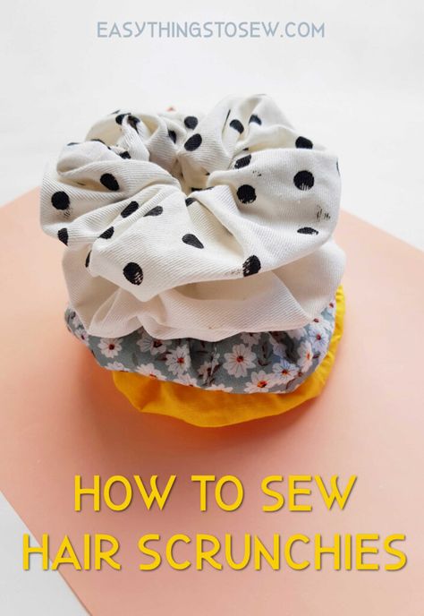 Match your hair scrunchie to your outfit when you make them yourself! This easy tutorial uses fabric scraps to make DIY scrunchies. An easy beginners sewing project perfect for teens and tweens. #easysewingcrafts #sewing #easythingstosew Easy Things To Sew, Operation Christmas Child Boxes, Things To Sew, Operation Christmas Child Shoebox, Beginners Sewing, Museum Gift Shop, Scrunchies Diy, Christmas Child, Operation Christmas