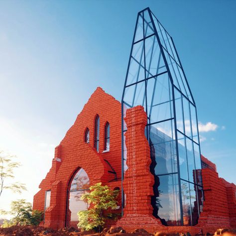 Museum Architect, African Museum, New Architecture, Adaptive Reuse, Church Building, Green City, Old Church, Yanko Design, Red Bricks