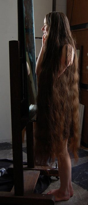 knee length hair, photo by Jake Spicer Knee Length Hair, Extremely Long Hair, Rapunzel Hair, Long Lake, Long Brunette, Long Hair Pictures, Goddess Hairstyles, Let Your Hair Down, Super Long Hair