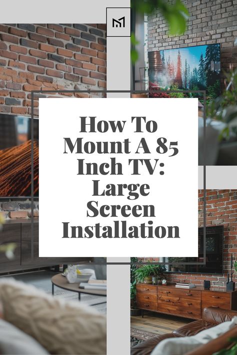 Master the installation of your 85-inch TV with expert tips on wall mounting large screens safely. Learn about selecting the right wall mount that can support the weight, identifying studs for a secure attachment, and the importance of having assistance due to the size and weight of the TV. Discover the best practices for cable management and positioning the TV at the optimal viewing height for a seamless home entertainment setup. Tv Wall Mount Height, 85 Inch Tv On Wall, Tv Height On Wall Mounted Tv, 85 Inch Tv, Tv Height, Screen Installation, Balcony Bar, Tv Installation, Backyard Balcony