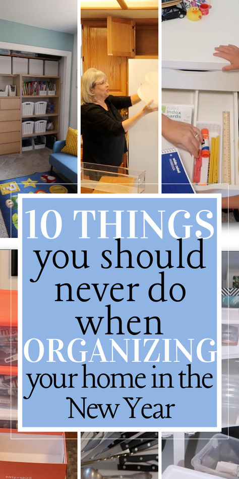 10 Things You Should Never do When Organizing in the New Year Home Improvement Organization, Small Home Organizing, Storage For Random Things, Organization Storage Room, Organizing Junk Room, Ways To Organize Your House, Organizational Ideas For Home, Extreme Organization Ideas, Things To Organize At Home