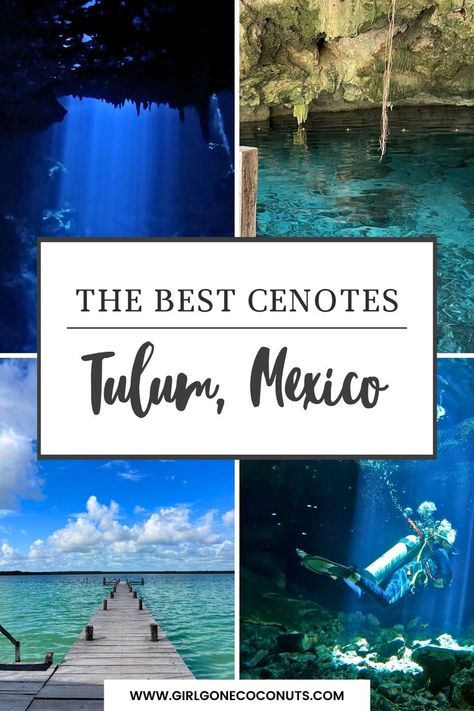 Exploring a cenote is an essential experience when visiting Tulum. With over 100 cenotes to choose from, deciding which ones to visit can feel nearly impossible. After spending a month in this bohemian beach town, I have put together a guide to the best cenote experiences in Tulum! Tulum Girls Trip, Tulum Cenotes, Cenotes Tulum, Yucatan Peninsula, Underwater Life, Sustainable Tourism, Mayan Ruins, Tulum Mexico, Bohemian Beach