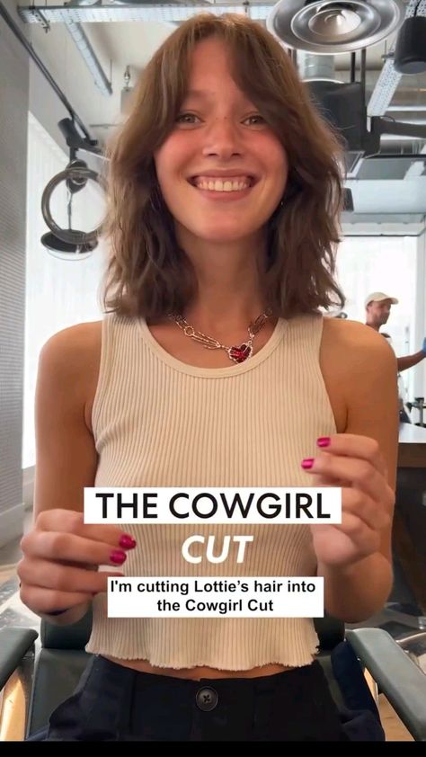 The Cowgirl Cut, Short Shag Hair With Bangs, Cowgirl Bob Haircut, Short Hair Cowgirl, Cowgirl Cut Hair, Cowgirl Bob Hair, Cowgirl Haircut, Short Brown Hair Bangs, Wolf Cut Thick Hair