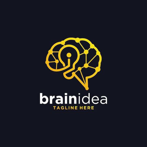 Brain Logo Ideas, Facts Logo Design, Brain Logo Creativity, Lamp Logo Design, Facts Logo, Company Logo Design Ideas, Logo Brain, Brain Logo Design, Technologies Logo