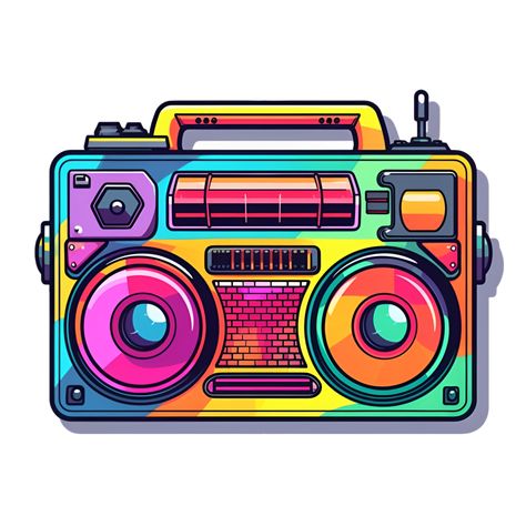 Boombox Speakers Retrowave 80s Clipart AI Generated Radio Clipart, Boombox Drawing, 80s Clipart, Boombox Art, Radio 80, 80s Radio, 80s Png, Box Radio, Retro Clipart