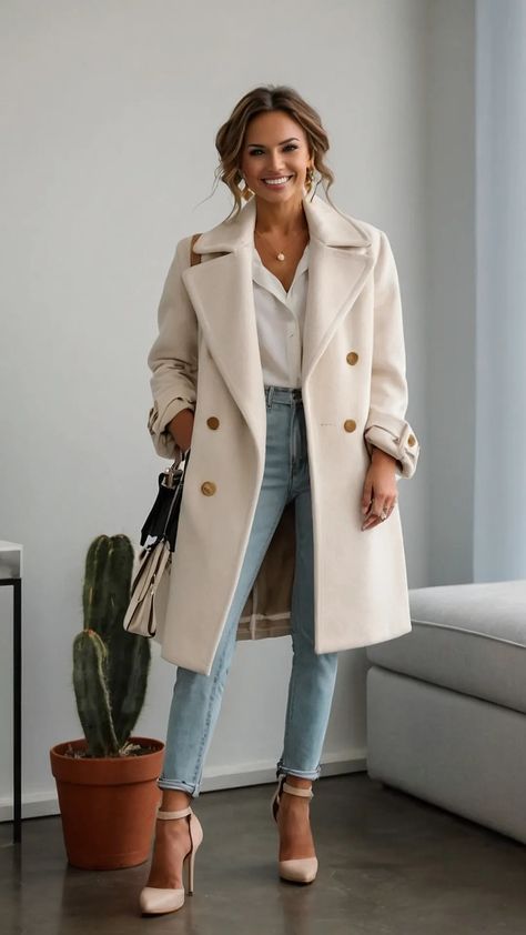 Classy to Casual: Your Ultimate Guide to Fall Outfits in 2024 - Inspire Inlet Shoes For The Office, Trending Fall Outfits, Classy Jeans, Styles For Women Over 50, Fall Style Guide, White Turtleneck Sweater, Morning Meetings, Fall Trends Outfits, Pumpkin Spice Lattes