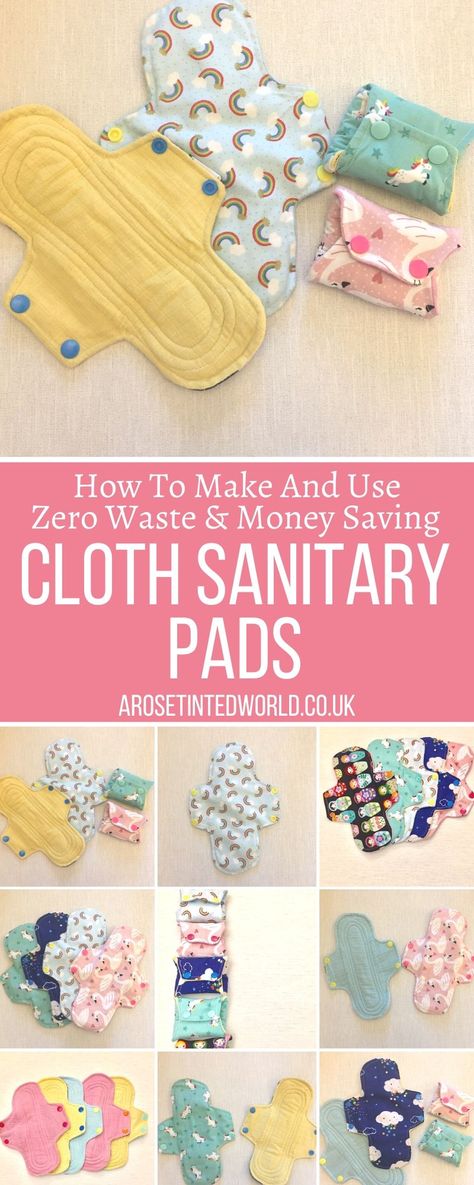 Reusable Sanitary Pads - How To Make And Use Them ⋆ These are a great way of upcycling old clothes and bedding. Upcycle from cloth. Zero waste. How to make, wash and clean them. Chart of core layers needed. Materials to use. Step by step tutorial #upcycling #reusablesanitarypads #zerowaste #makeyourownsanitarypads #sewingtutorial #zerowaste #clothpads #sanitarypads Reuseable Pads, Pad Sewing Pattern, Cloth Menstrual Pads Diy, Upcycling Old Clothes, Zero Waste Sewing, Diy Cloth Pads, Cloth Pad Pattern, Reusable Sanitary Pads, Shoebox Ideas