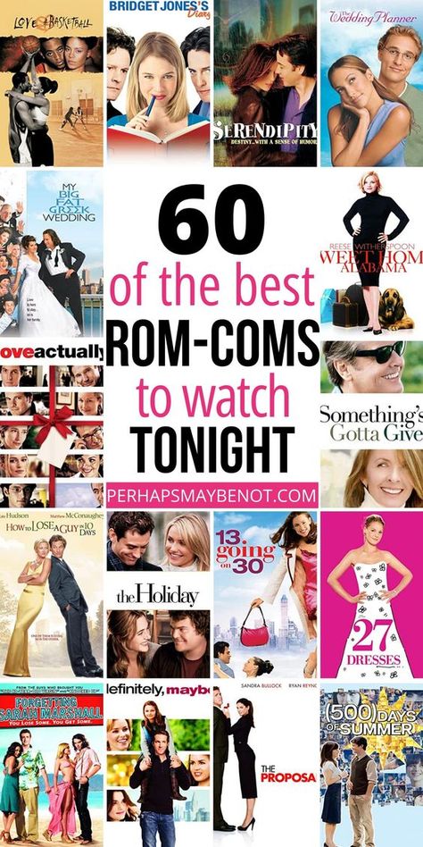 60 Best Romantic Comedies For Movie Night - Perhaps, Maybe Not
; Opens a new tab
In the mood for a romantic comedy that will sweep you off your feet? Look no further than this curated list of the best rom-coms perfect for your next movie night! #movies#movielist #romcom #romanticcomedies Movie Night Movies, Comedy Movies List, Best Rom Coms, Chick Flick Movies, Girls Night Movies, Romance Movies Best, Tv Shows To Watch, Romcom Movies, Good Comedy Movies