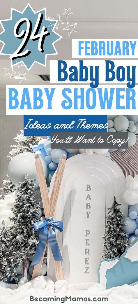 Check out these 24 magical winter baby boy baby shower ideas, from snowy wonderlands to polar bears, cocoa and plaid, snowmans and mountains. Get inspired and start planning! Polar Bear Themed Baby Shower Ideas, Polar Bear Baby Shower Theme Boy, Snow Baby Shower Ideas, Baby Shower Ideas January, Baby Boy Shower Ideas Themes Winter, February Baby Shower Themes Boy, Winter Boy Baby Shower Ideas, Polar Bear Baby Shower Theme, Winter Wonderland Baby Shower Ideas Boy