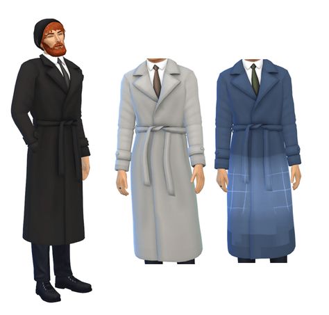 Awesome Trench Coat Custom Content for Your Males — SNOOTYSIMS The Sims 4 Cc Coat Men, Sims 4 Male Coat, Sims 4 Cc Trench Coat Male, Sims 4 Cc Coat Male, Sims 4 Cc Long Coat Accessory, Sims 4 Long Coat, Turtleneck Coat, Sims 4 Male, Winter Trench