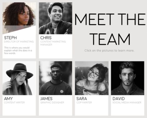 Meet The Team Design Layout Creative, Meet The Team Post, Team Members Design Layout, Team Introduction Design, Meet The Team Design, Meet The Team Instagram Post, Meet The Team Design Layout, Restaurant Proposal, Team Introduction