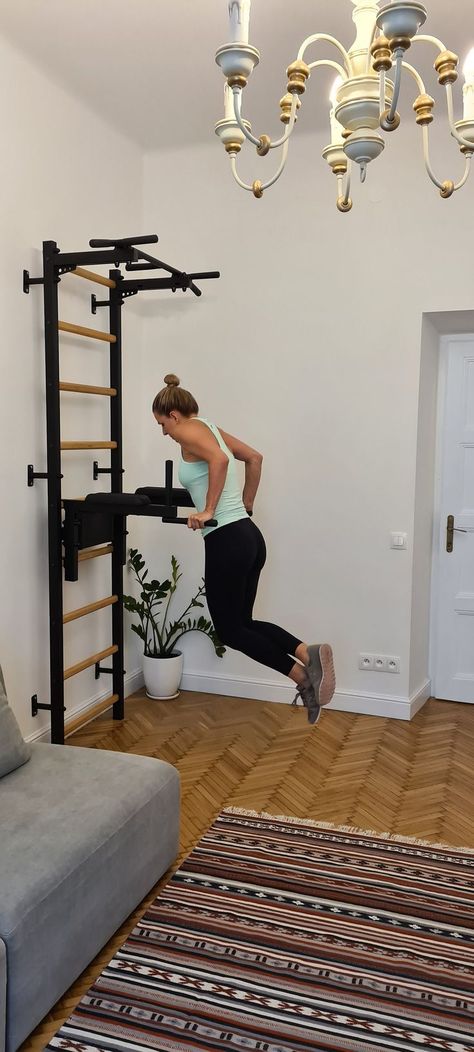 An indoor venue for exercise and sports. Home Gym Pull Up Bar, Wall Gym Equipment, Pull Up Bar Design, Wall Pull Up Bar, Workout Corner In Bedroom, Basement Gym Ideas Unfinished, Workout Corner, Outdoor Home Gym, Workout Wall