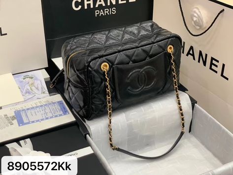 Chanel Bowling Bag, Bowling Bag, Bowling Bags, Shoulder Bag Black, Cc Logo, Bags Designer Fashion, Lookbook Outfits, Chanel Handbags, Michael Kors Jet Set