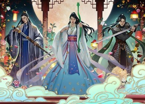 [Credit to Artist] Sue Lynn Tan, Daughter Of The Moon Goddess, Daughter Of The Moon, Celestial Kingdom, The Moon Goddess, Goddess Aesthetic, Beneath The Sea, Chinese Mythology, Romantic Fantasy