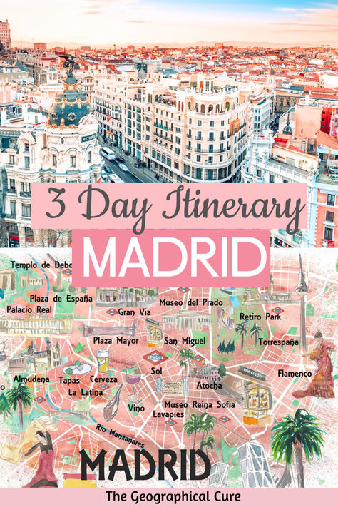 Three Days In Madrid, Madrid 3 Day Itinerary, 3 Days In Madrid Spain, 4 Days In Madrid, Madrid To Do List, South Spain Road Trip, Spain Itinerary One Week, 3 Days In Madrid, Madrid Itinerary 3 Days