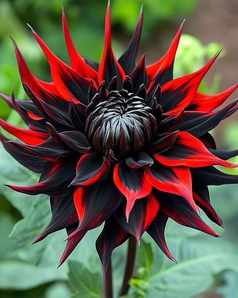 Black Dahlia (Dahlia 'Arabian Night') Dramatic blooms with deep black and red petals, an elegant and striking addition to any garden! Daliah Flower, Black Dahlia Flower, December Tattoo, Black Dalia, Arabian Night, Black Dahlia, Red Petals, Dark Flowers, Rare Flowers