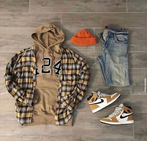 Air Jordan’s, Jordan’s 1, brown outfit, outfits with Jordan’s Street Casual Men, Hype Clothing, Black Men Street Fashion, Men Street Fashion, Dope Outfits For Guys, Swag Outfits Men, Street Style Outfits Men, Mens Casual Dress Outfits, Fall Outfits Men