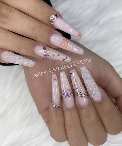 Louis Vuitton Nails, Long Square Acrylic Nails, The Claw, Square Acrylic Nails, Best Acrylic Nails, Nail Design, Nail Ideas, Acrylic Nails, Nail Designs