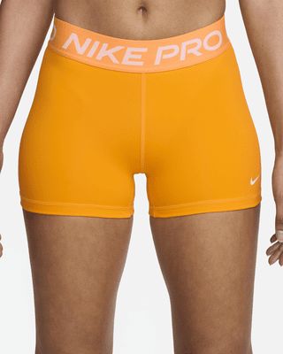 The Nike Pro Shorts are made with stretchy, sleek and supportive fabric that wicks sweat to help you stay dry and comfortable during your workout. This product is made with at least 50% recycled polyester fibers. Shown: Sundial/White Style: CZ9857-717 Nike Pro Women, Nike Pro Shorts, Nike Orange, Bracelet Ideas, Nike Pros, White Style, Wicks, Sleek, Lingerie