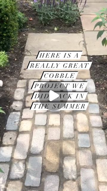 Project Green Thumb / Landscapers / Garden Makeovers on Instagram: "I fell in love with these tumbled cobble stones after installing them in a beautiful garden project back in June. So much colour and character What do you think? Would you love a cobbled pathway in your garden? #gardenpath #cobblestones #victoriangarden #hackneylife #eastlondon #eastlondonlandscapers #gardenplans #landscaper" Cobble Garden Path, Brick Garden Paths And Walkways, Garden Path Layout, Cobble Pathway, Cobbled Garden, Cobbled Pathway, Garden Cobblestone, Cobble Path, Cobblestone Pathway