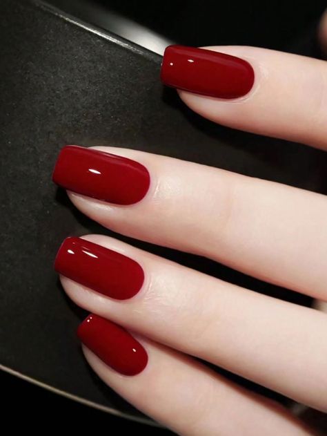 Red Nail Varnish, Chrome Designs, Kutek Disney, Nagel Tips, Casual Nails, Burgundy Nails, Red Nail, Jelly Nails, Fall Nail Art