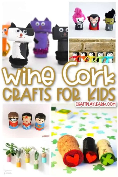 Crafts From Wine Corks, Cork Dolls Diy, Craft With Corks, Wine Cork People, Bottle Cork Crafts, Ideas For Wine Corks, Cork People, Cork Crafts For Kids, Wine Cork Crafts For Kids