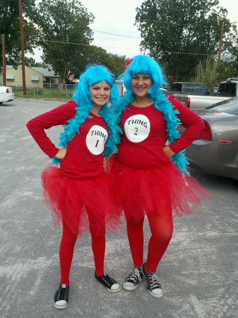 @Alexis Garriott Cahn ... next year Thing 1 and Thing 2 Dynamic Duo, Thing 1 Thing 2, Harajuku, Halloween Costumes, Lily, Thing 1, Halloween