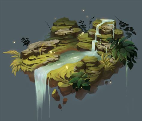 Drawing Types, 2d Game Art, Landscape Concept, Game Concept Art, Digital Painting Tutorials, Fantasy Art Landscapes, Environment Design, Environment Concept Art, Digital Art Tutorial